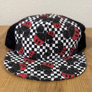 George Hats SnapBack Kids Trucker Hat - Mickey Black and Red Checkered